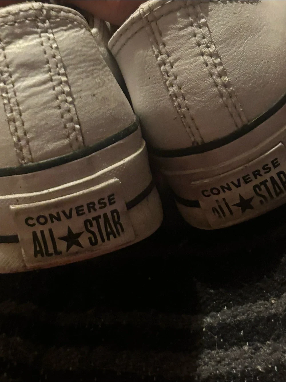 Converse Low-Top leather platform Sneakers in worn white GG style worn shoes - Picture 3 of 5